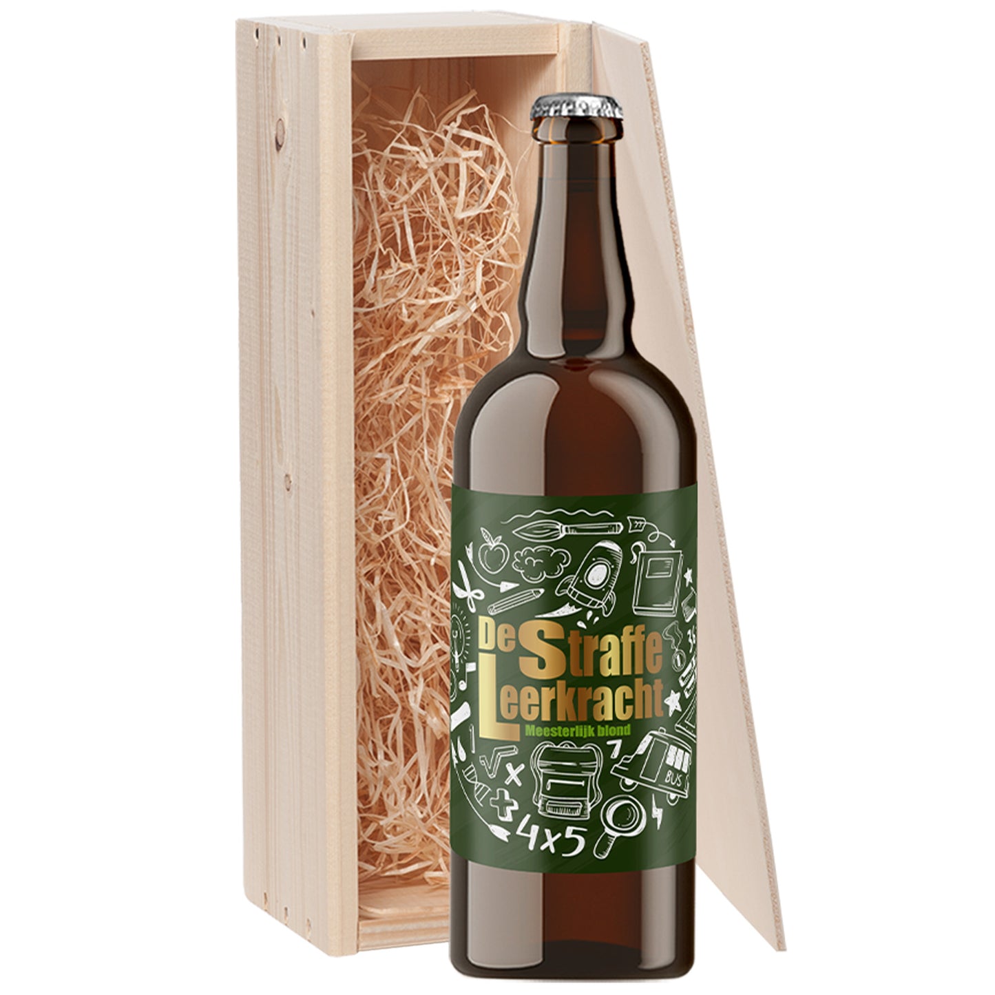 Speciaalbier cadeau De Straffe Leerkracht Blond 1x75cl