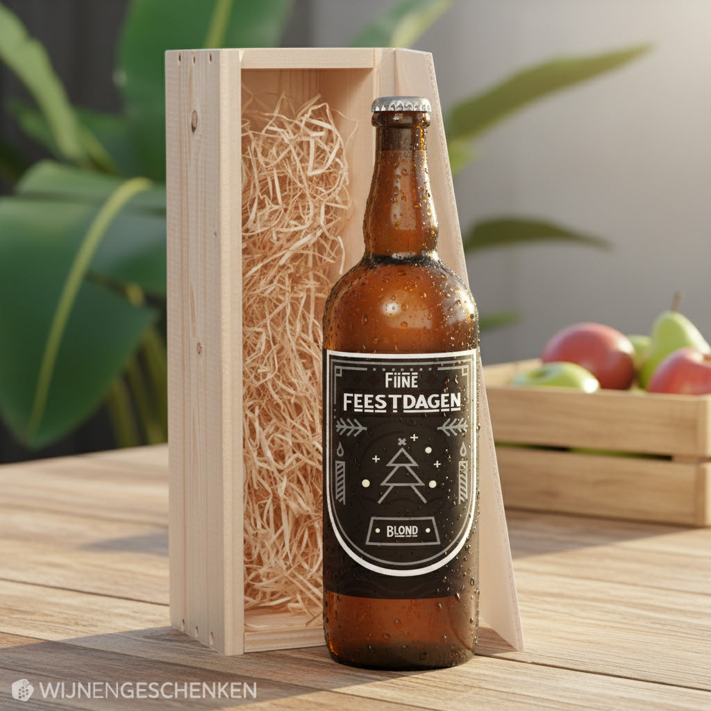 Speciaalbier cadeau Fijne Feestdagen Blond 1x75cl