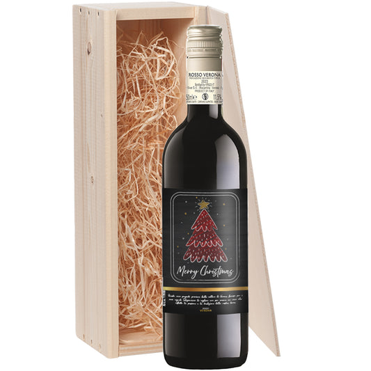 Wijncadeau Kerstboom Rosso Verona 1x75cl