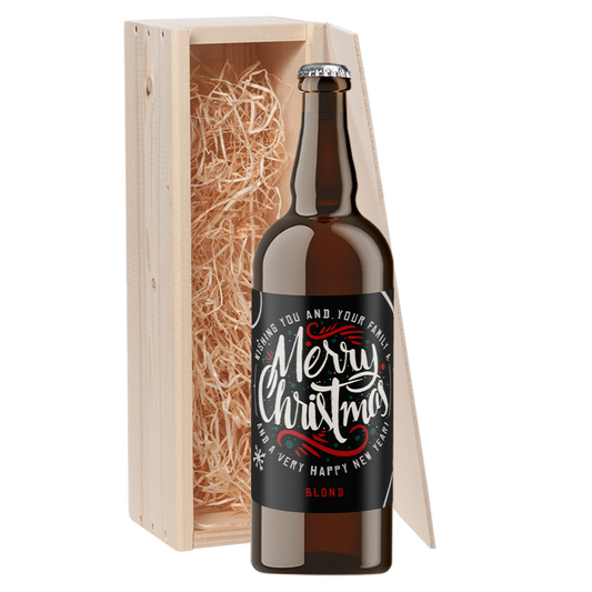 Speciaalbier cadeau Merry Christmas And A Very Happy New Year! Blond 1x75cl