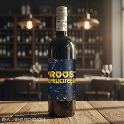 Rode Wijn Proost Gefeliciteerd Rosso Verona - 75cl