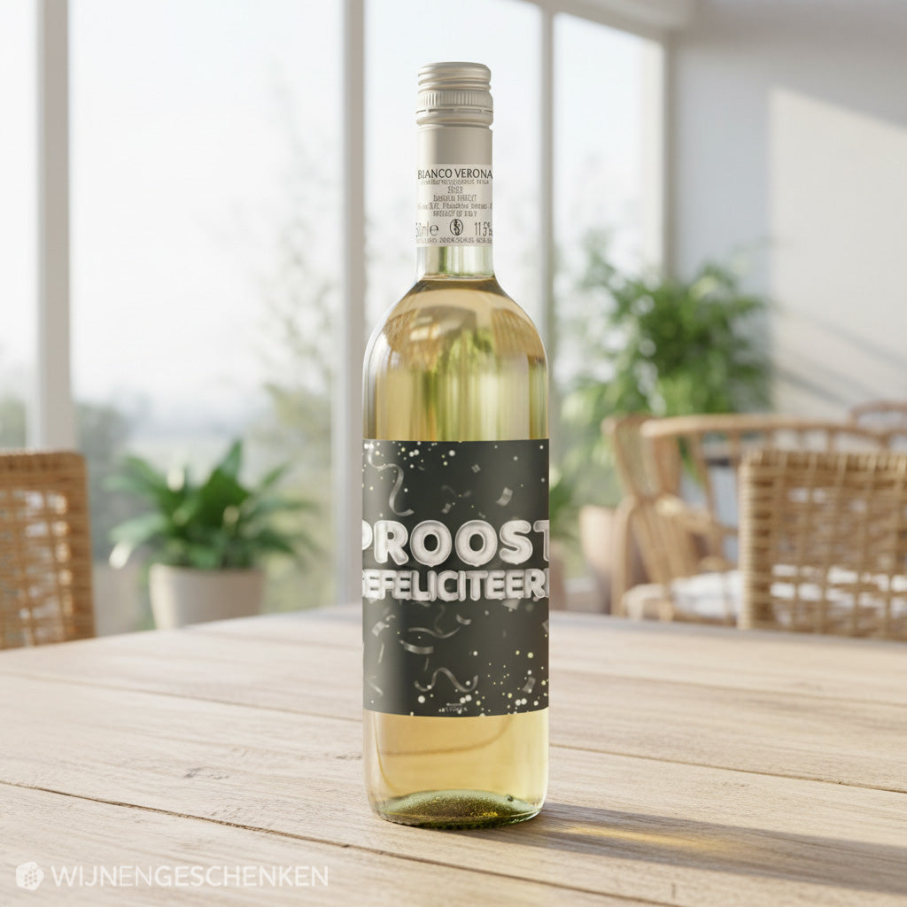 Witte Wijn Proost Gefeliciteerd Bianco Verona - 75cl