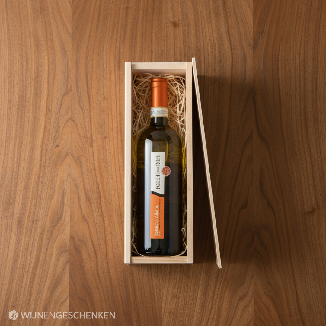 Wijncadeau met schuifdeksel Dolce Romagna zoet 1x75CL