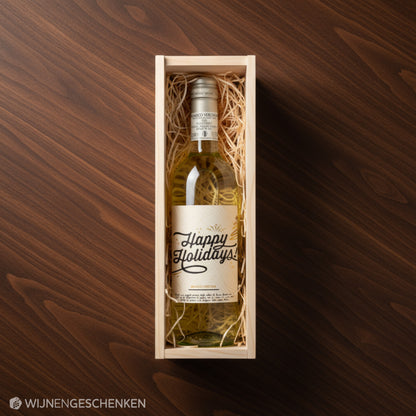 Wijncadeau Happy Holidays Bianco Verona 1x75cl