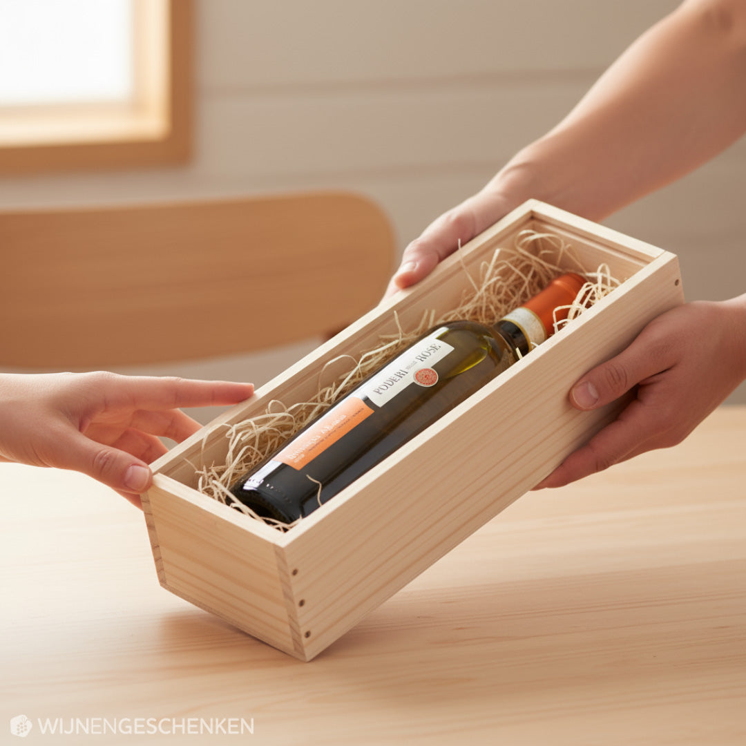 Wijncadeau met schuifdeksel Dolce Romagna zoet 1x75CL