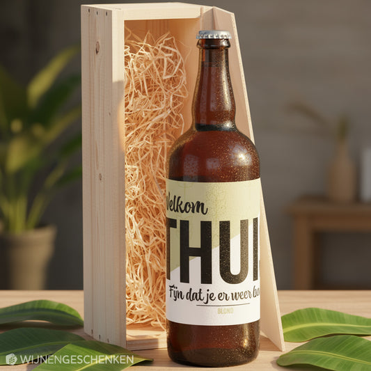 Speciaalbier cadeau Welkom Thuis Blond 1x75cl